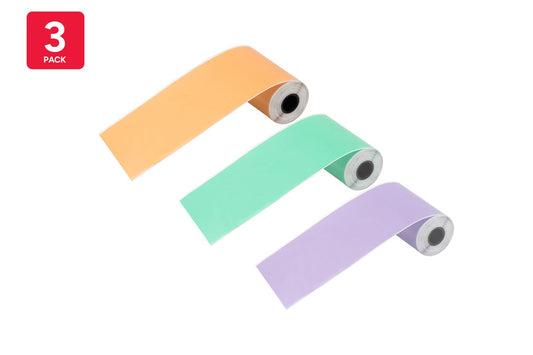 Kogan Mini Inkless Printer Thermal Adhesive Papers - Multicoloured - 3 Pack