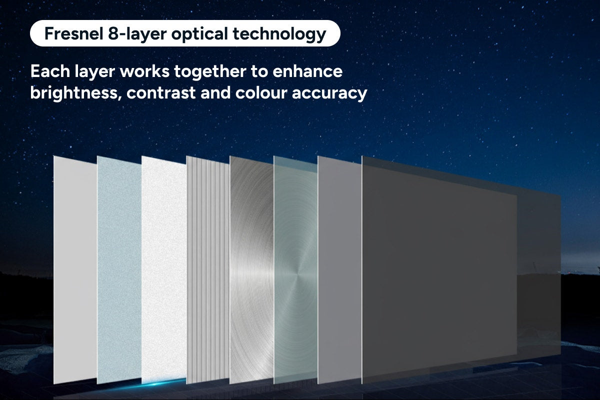 Kogan 100" Fresnel ALR Fixed Frame Projector Screen