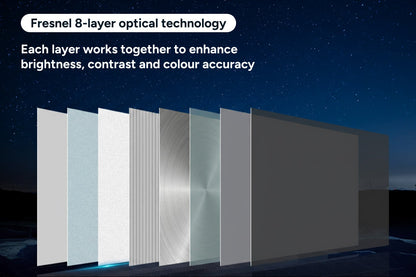 Kogan 100" Fresnel ALR Fixed Frame Projector Screen