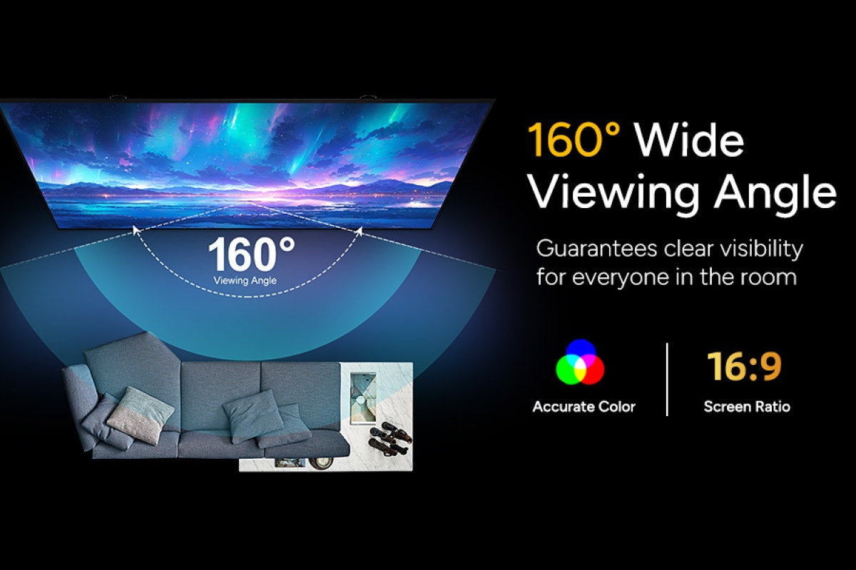 Kogan 100" Fresnel ALR Fixed Frame Projector Screen