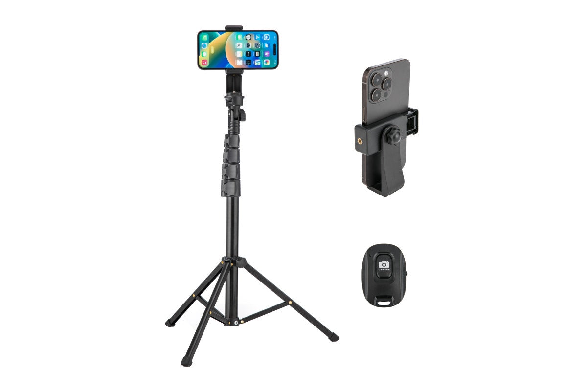 Adjustable Camera & Phone Tripod with Remote Control