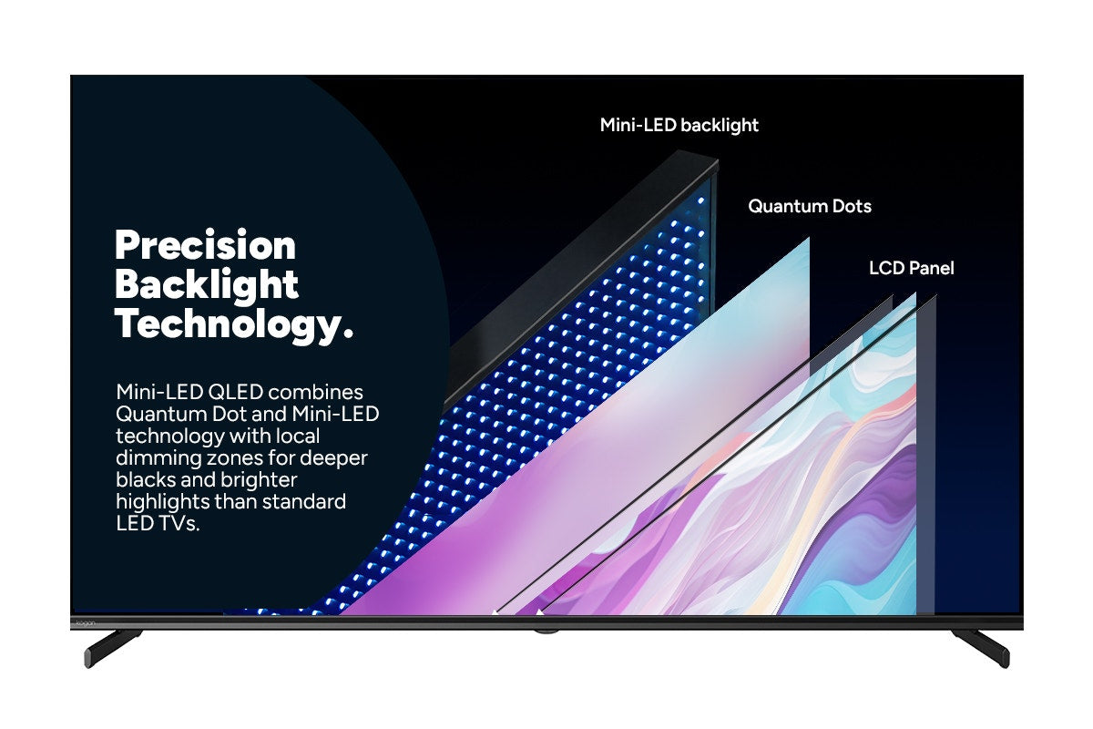 Kogan 55" Mini-LED QLED 4K Smart AI Google TV - MQ8T