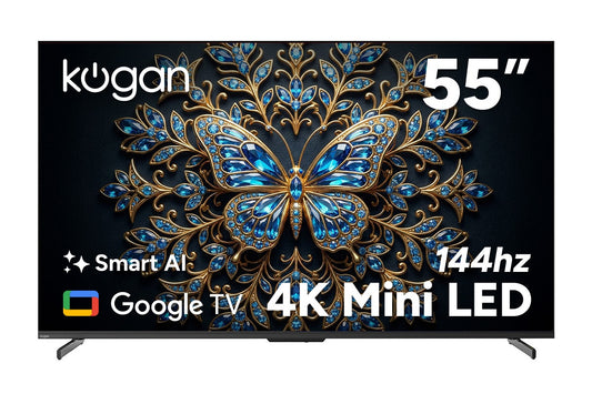 Kogan 55" Mini-LED QLED 4K 144Hz Smart AI Google TV - MQ9Z - Auzzistore