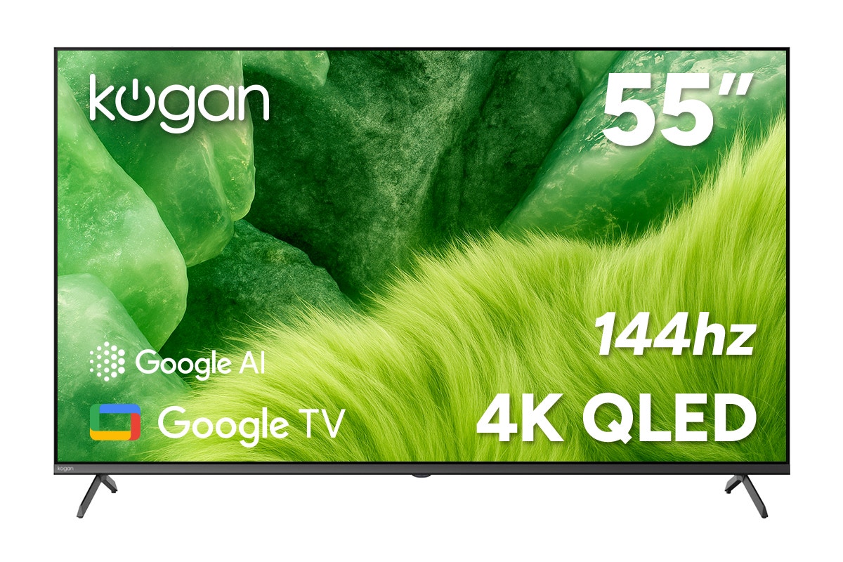 Kogan 55" QLED 4K 144Hz Smart AI Google TV