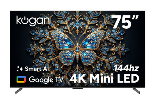 Kogan 75" Mini-LED QLED 4K 144Hz Smart AI Google TV - MQ9Z