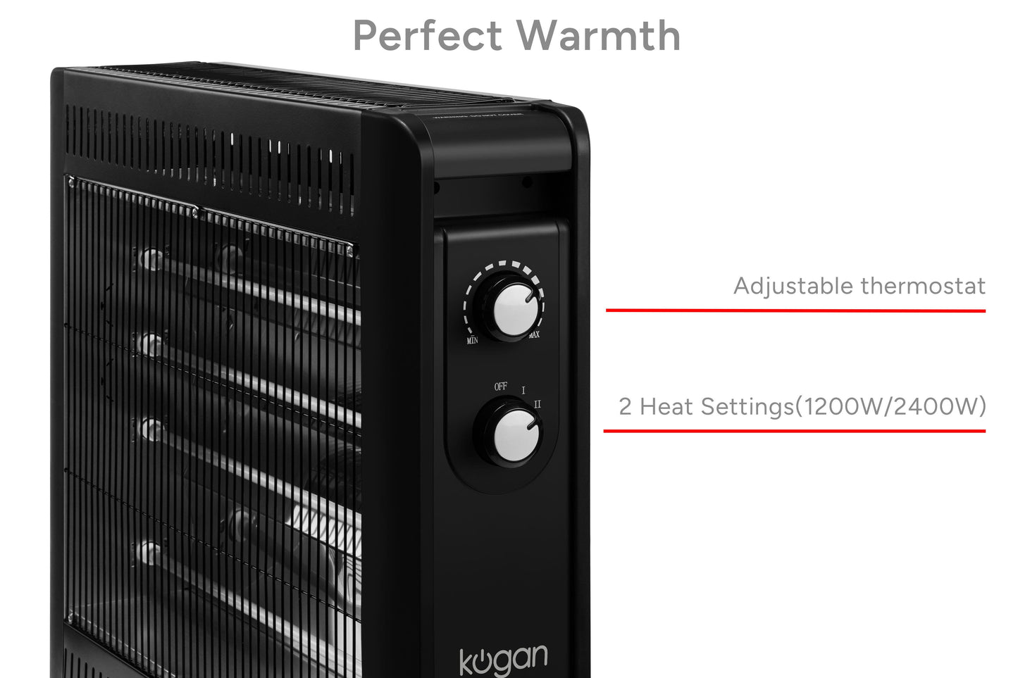 Kogan 2.4kW Quartz Radiant Heater