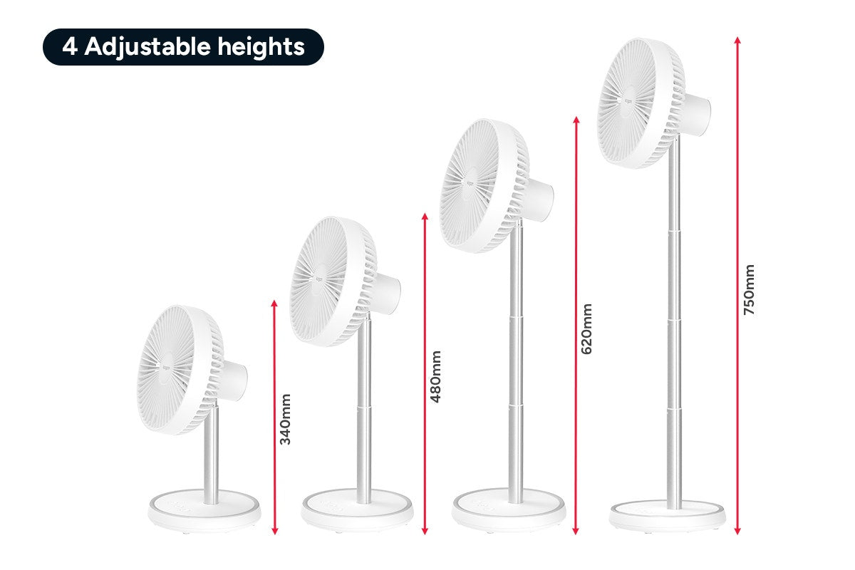 Kogan Portable Rechargeable Oscillating DC Motor Fan