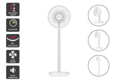 Kogan Portable Rechargeable Oscillating DC Motor Fan