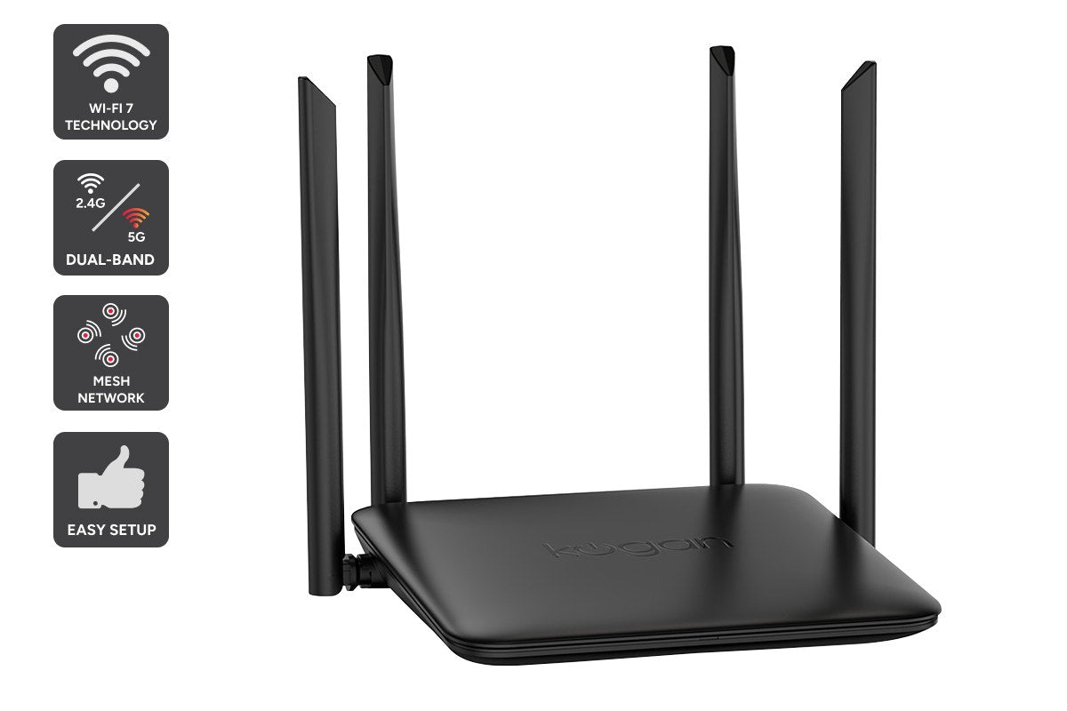 Kogan Dual-Band Wi-Fi 7 Router with Mesh Function