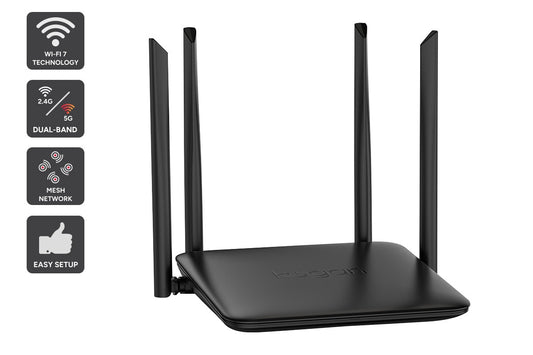 Kogan Dual-Band Wi-Fi 7 Router with Mesh Function