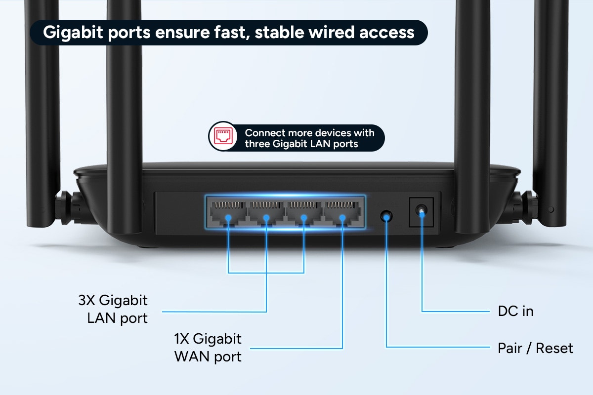 Kogan Dual-Band Wi-Fi 7 Router with Mesh Function