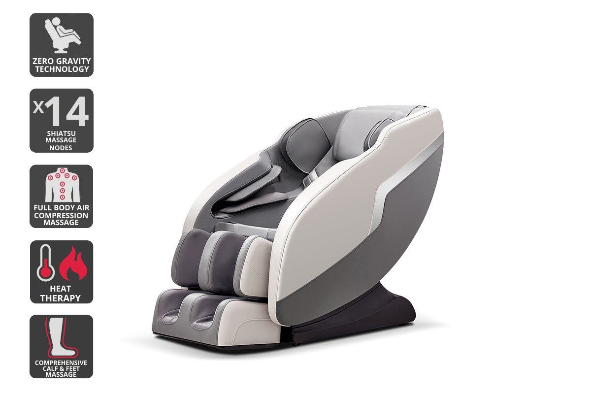 Kogan S1 Zero-Gravity Heated Shiatsu Massage Recliner Chair (Grey)