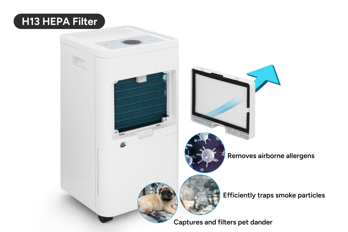 Kogan SmarterHomeâ„¢ 2-in-1 Dehumidifier and Air Purifier with HEPA 13 Filter