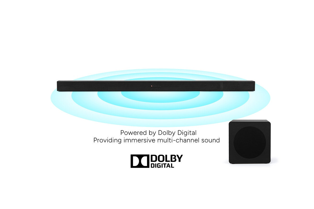 Kogan 2.1 Channel 160W Dolby Slim Soundbar with Wireless Subwoofer