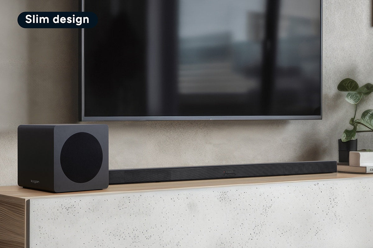 Kogan 2.1 Channel 160W Dolby Slim Soundbar with Wireless Subwoofer