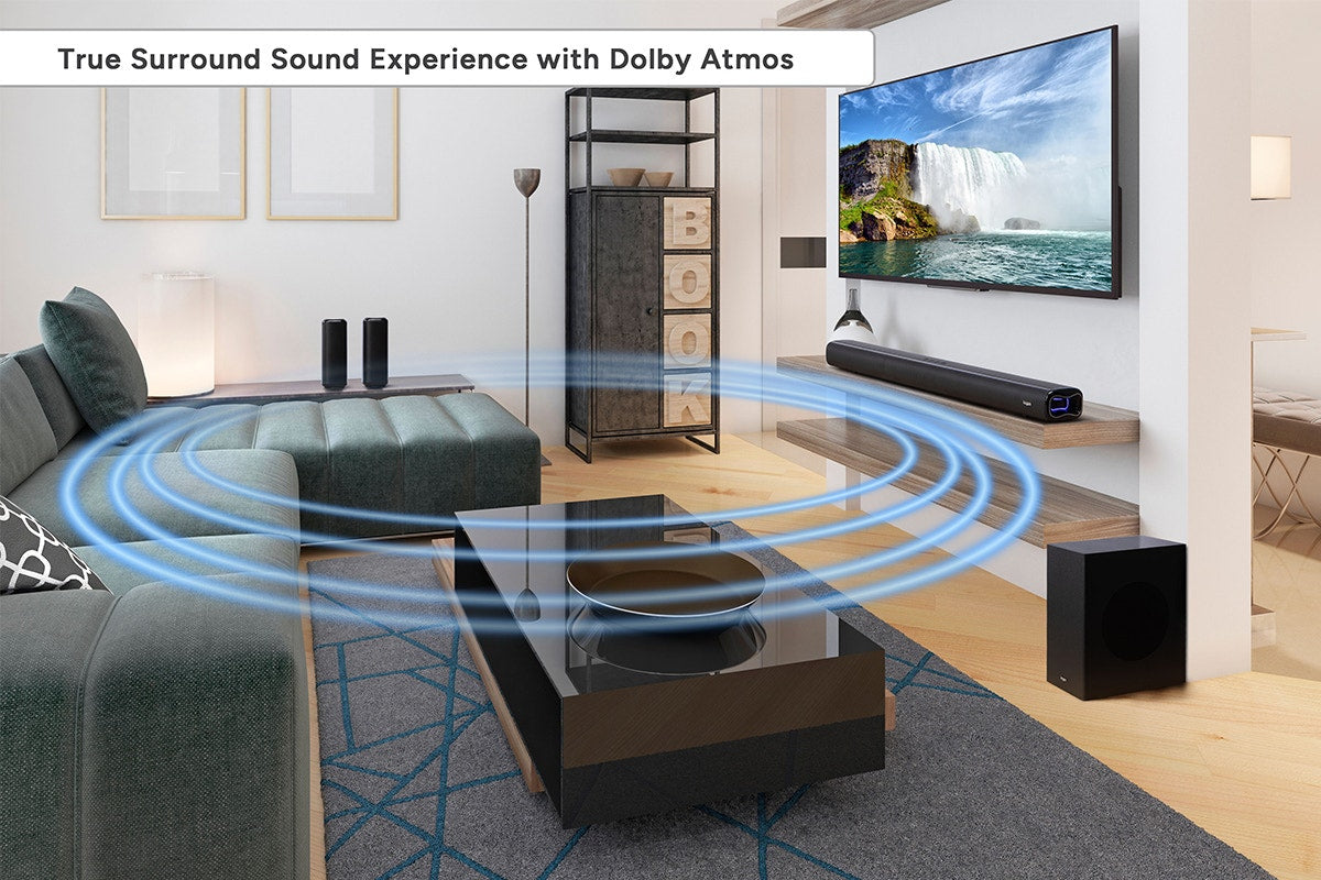 Kogan 7.1.2 Channel 525W Dolby Atmos Soundbar with Subwoofer & Rear Speakers