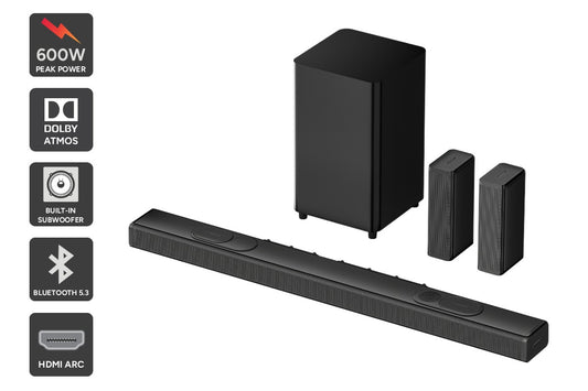 Kogan 9.1.4 Channel Dolby Atmos Soundbar with Wireless Subwoofer & Rear Speakers