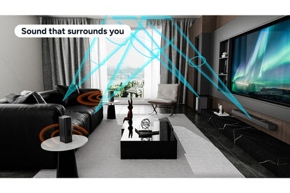 Kogan 9.1.4 Channel Dolby Atmos Soundbar with Wireless Subwoofer & Rear Speakers