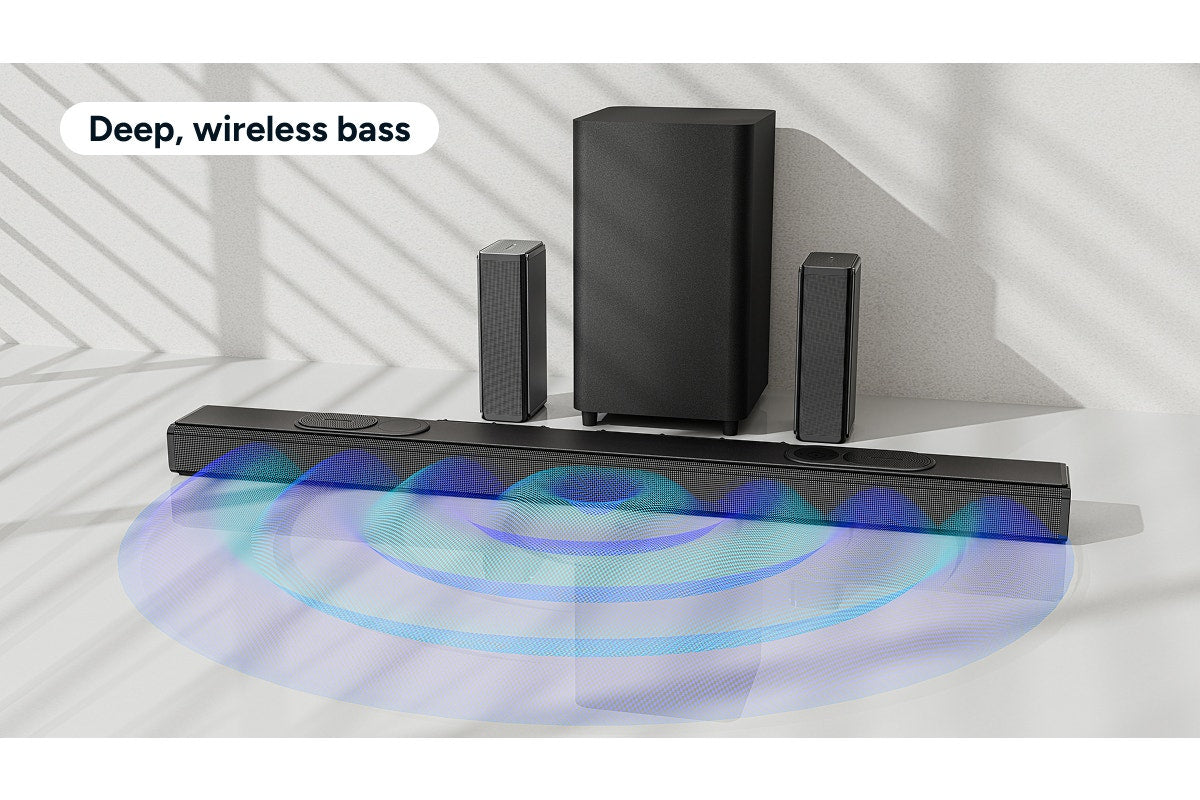 Kogan 9.1.4 Channel Dolby Atmos Soundbar with Wireless Subwoofer & Rear Speakers