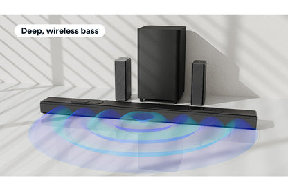 Kogan 9.1.4 Channel Dolby Atmos Soundbar with Wireless Subwoofer & Rear Speakers