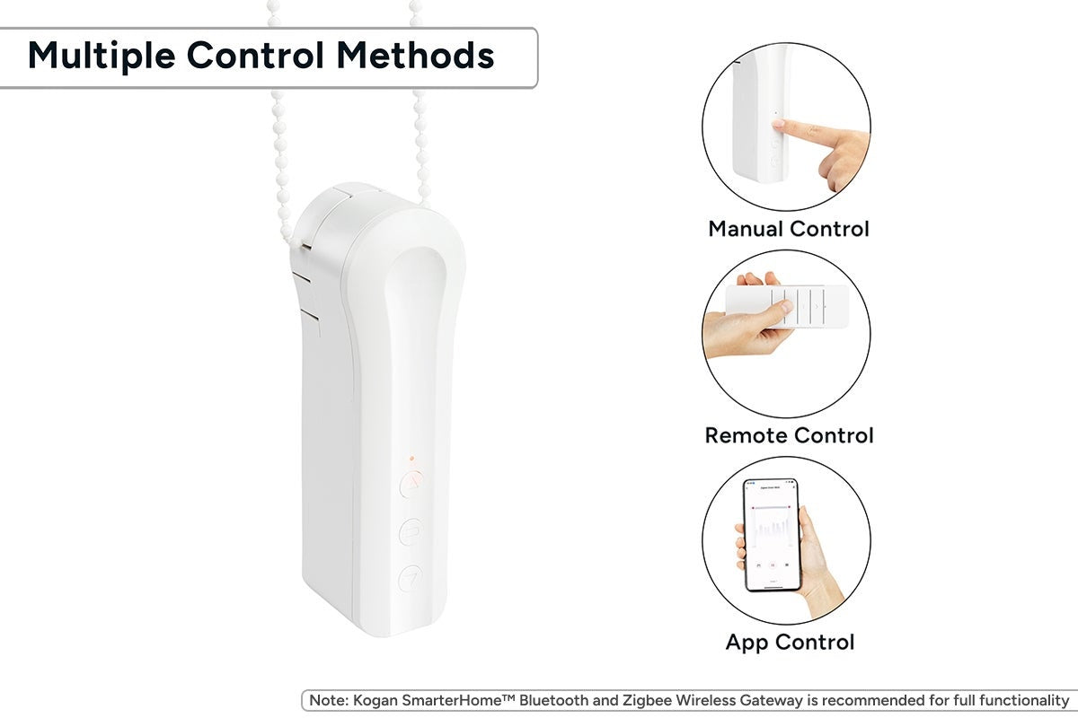 Kogan SmarterHome™ Cordless Battery Powered Motorised Smart Blinds Driver - Zigbee