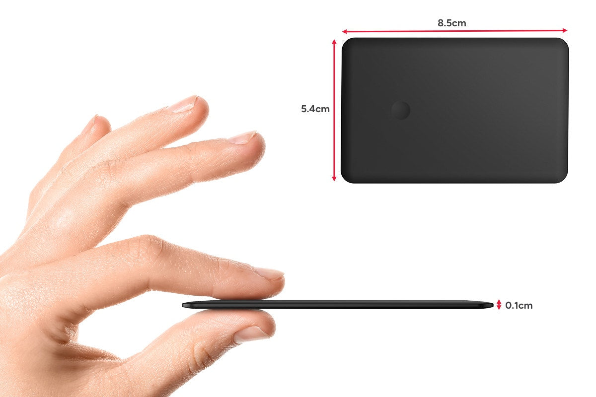 Kogan Smart Tag Rechargeable Wallet Tracker Card for Apple Find My