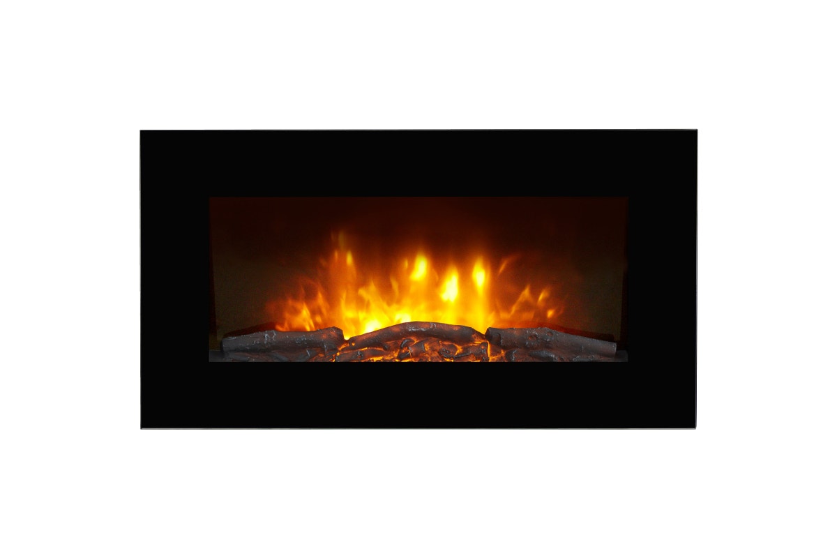 Kogan SmarterHome™ 2000W Electric Fireplace Heater with Log Effect