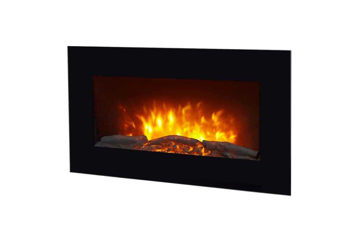 Kogan SmarterHome™ 2000W Electric Fireplace Heater with Log Effect
