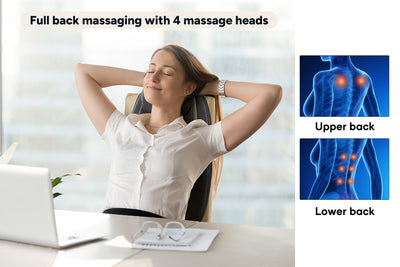 Kogan Heated Shiatsu Back Massager Cushion with Heat