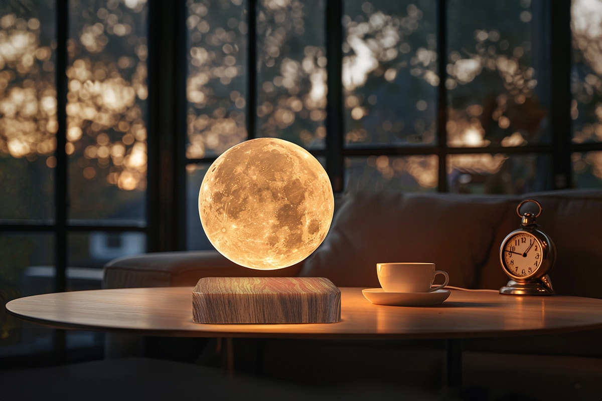 Kogan Magnetic Levitating Rotating Moon Lamp