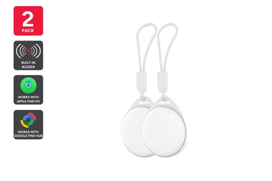 Kogan 2-in-1 Smart Tag Tracker for Apple Find My and Google Find Hub (2 Pack)