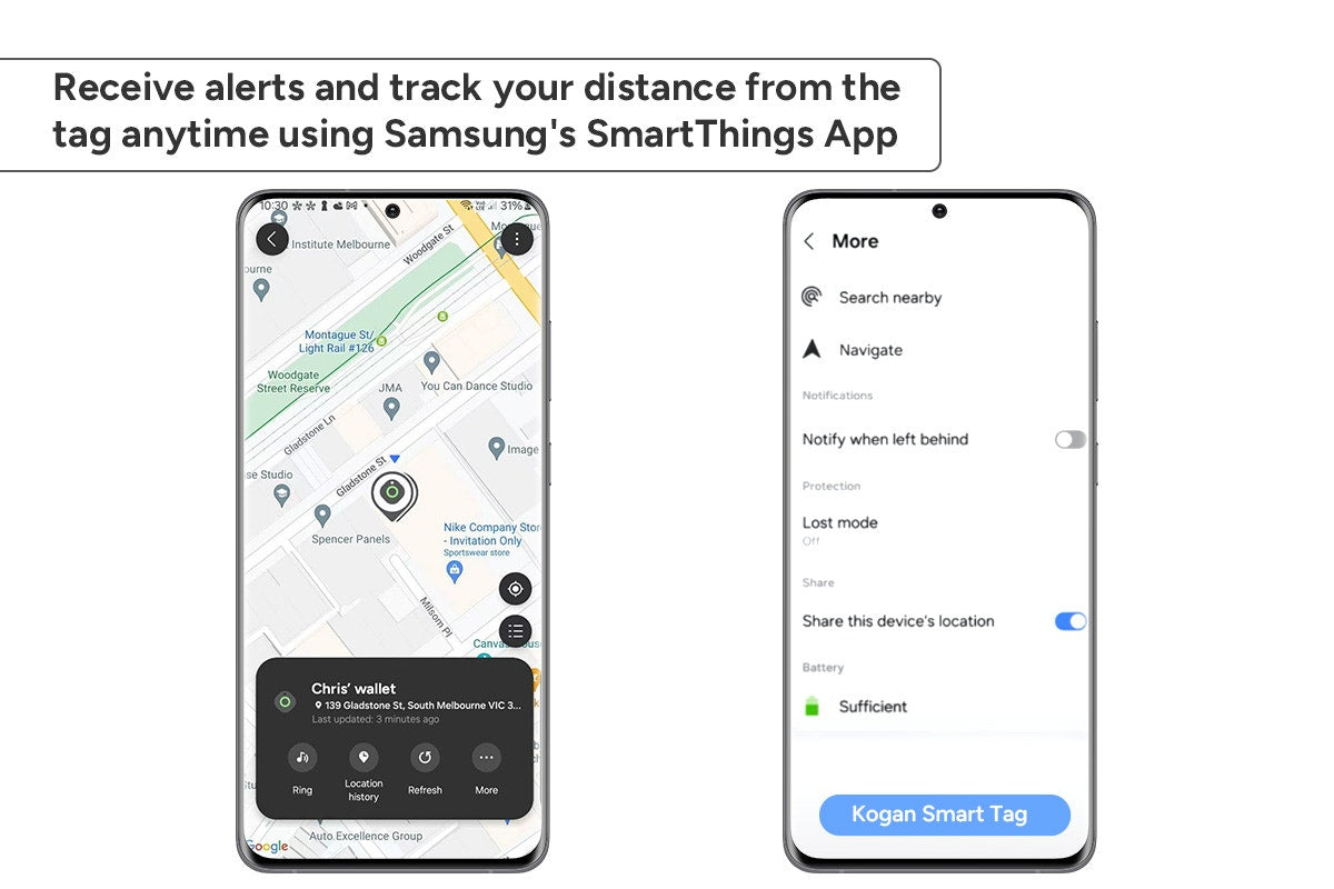 Kogan Smart Tag Tracker for Samsung SmartThings - 2 Pack