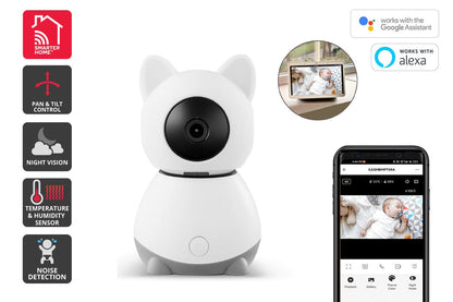 Kogan SmarterHomeâ„¢ Pan & Tilt Smart Baby Monitor Security Camera