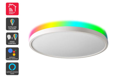 Kogan SmarterHomeâ„¢ LED RGBIC Ceiling Light  - Wi-Fi)