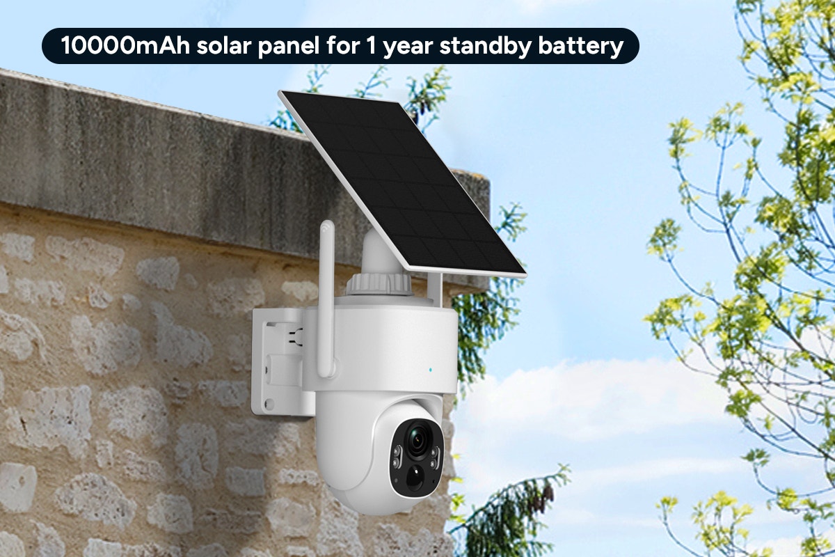 Kogan SmarterHome™ 3MP Outdoor Battery Powered Pan and Tilt Security Camera with Spotlight