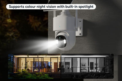 Kogan SmarterHome™ 3MP Outdoor Battery Powered Pan and Tilt Security Camera with Spotlight