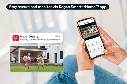 Kogan SmarterHome™ 3MP Outdoor Battery & Solar Powered Wireless Security Camera with Spotlight