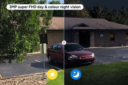 Kogan SmarterHome™ 3MP Outdoor Battery & Solar Powered Wireless Security Camera with Spotlight