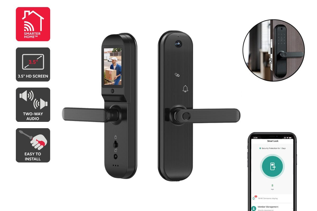 Premium SmarterHome Wi-Fi Fingerprint Video Smart Lock with Monitor - Auzzistore