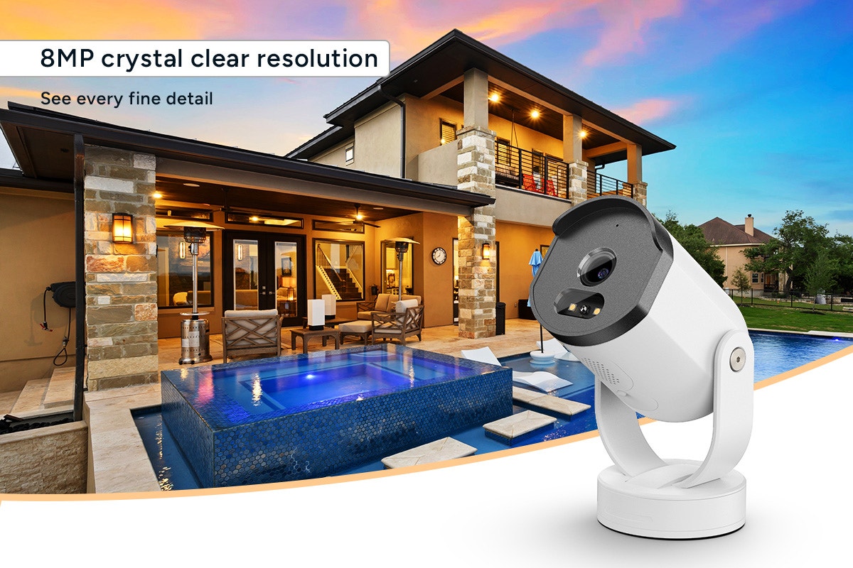 Kogan SmarterHome 8 Channel AI NVR Security Camera System Add-on PoE 8MP Bullet Camera