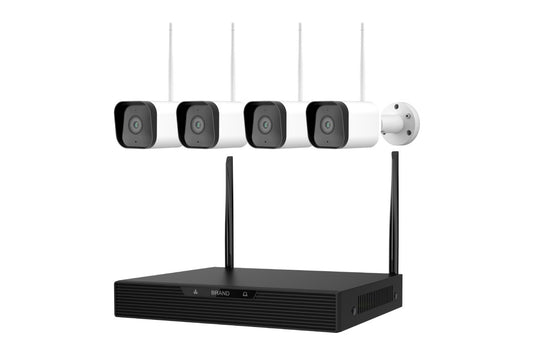 Kogan SmarterHome 4 Channel AI NVR Security Camera System with 4 x 3MP Cameras - 1TB; WiFi