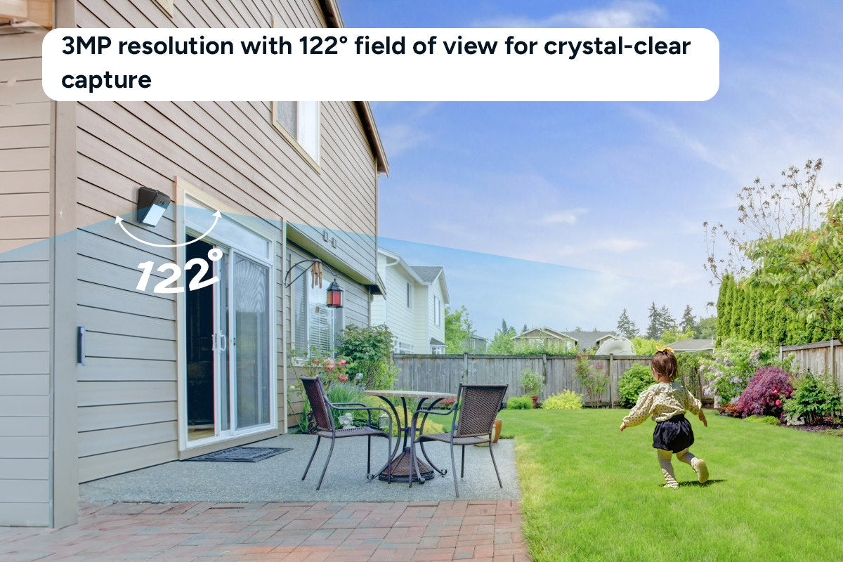 Kogan SmarterHome™ 3MP Outdoor Solar Security Camera with Floodlight