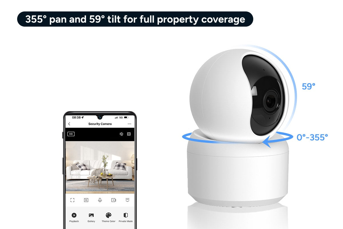 Kogan SmarterHome™ 4MP PTZ Motion Tracking Security Camera