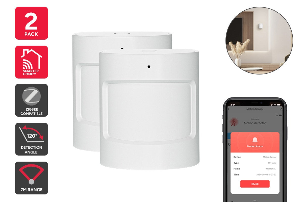 Kogan SmarterHome™ Zigbee PIR Motion Sensor (2 Pack)