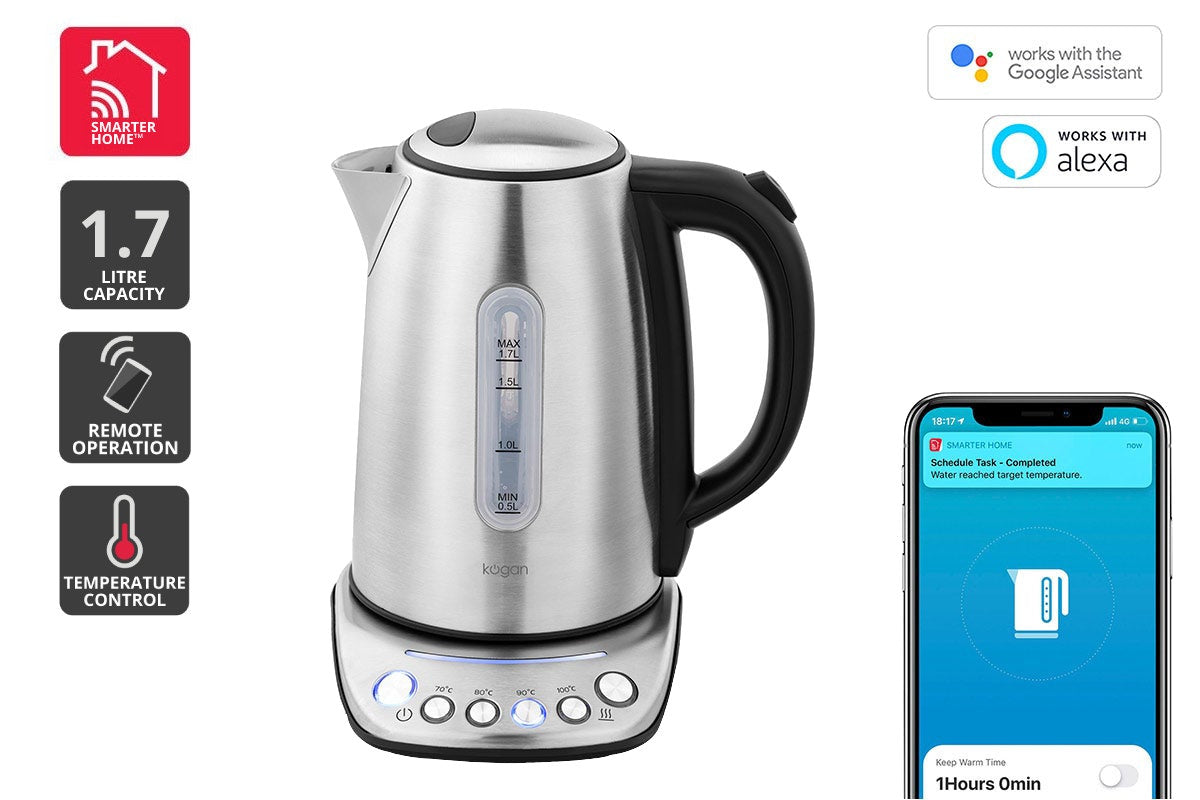 Kogan SmarterHome™ 1.7L Smart Kettle (Stainless Steel)