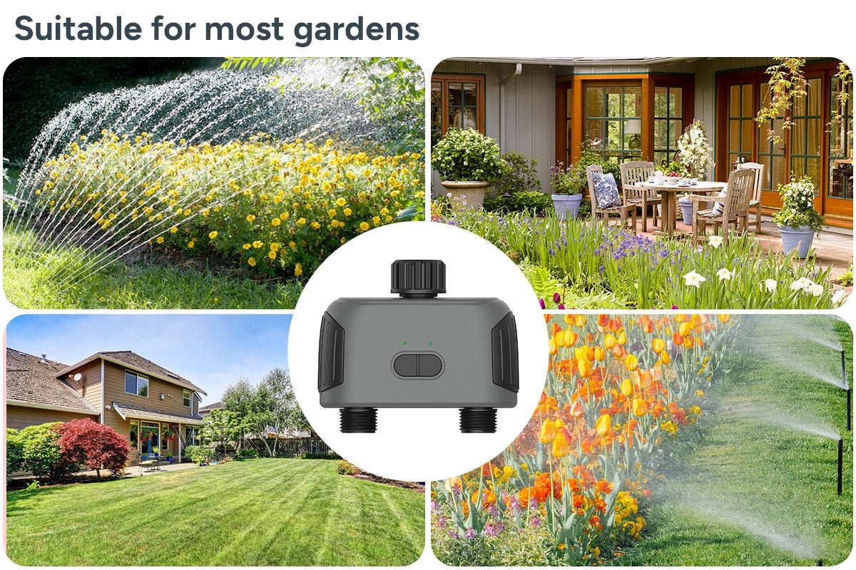 Kogan SmarterHome Wireless Garden Irrigation Water Timer with Dual Outlets