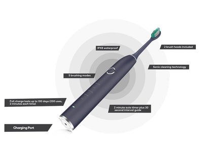 Kogan Soniclean Advance Power Toothbrush + Accessories