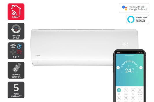 Kogan SmarterHome™ 2.6kW Inverter Split System Air Conditioner (Reverse Cycle)
