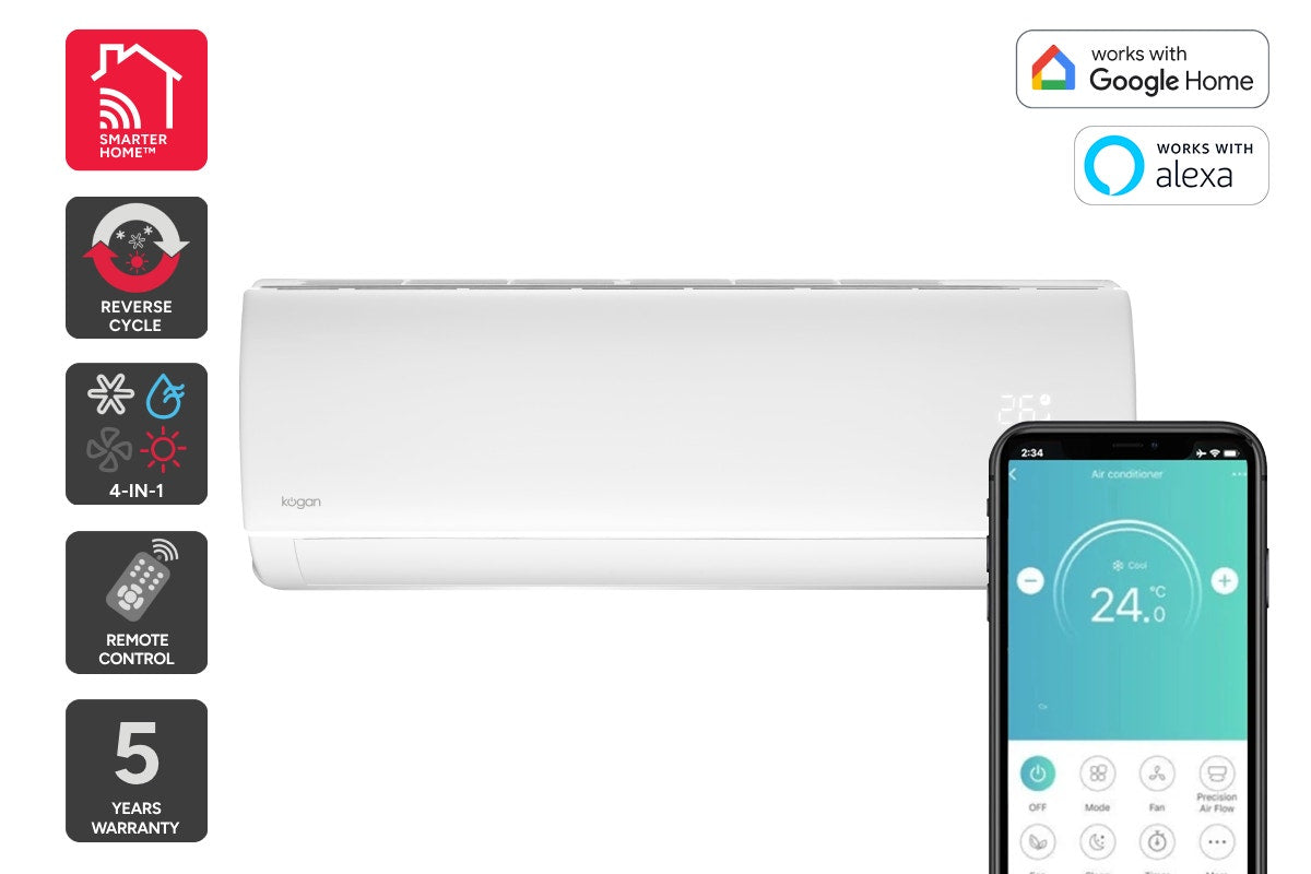 Kogan SmarterHome™ 3.5kW Inverter Split System Air Conditioner (Reverse Cycle)