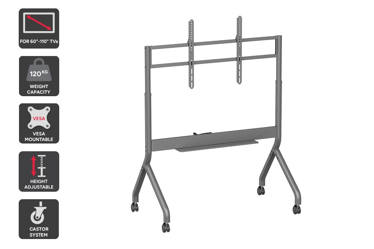 Kogan Heavy Duty Adjustable Portable TV Floor Stand for 60" - 110" TVs